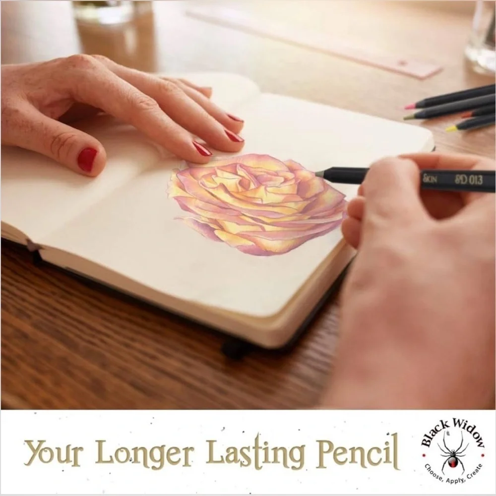 Black Widow Skin Tone Colored Pencils Set of 12 Soft Core Portrait Colors
